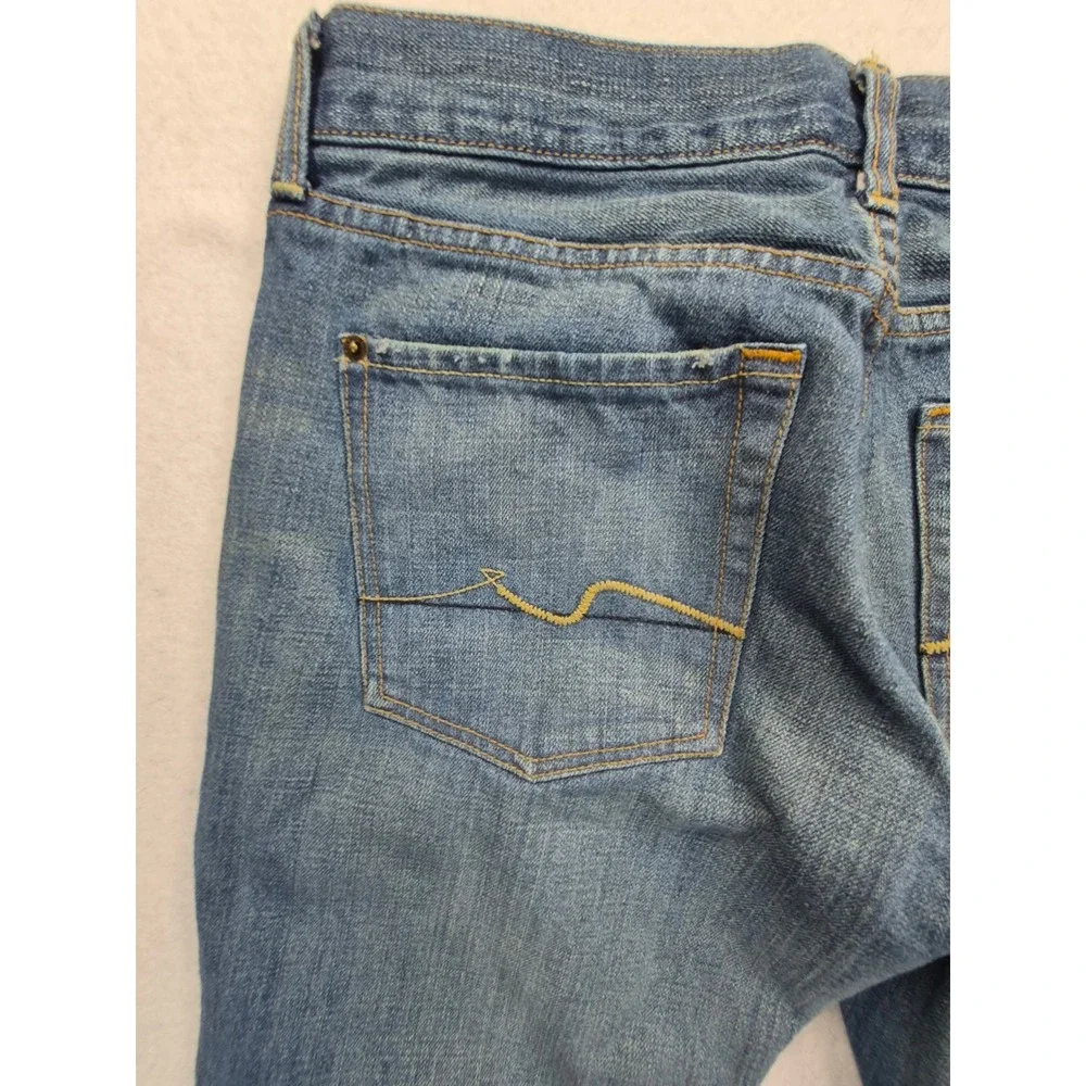 7 For All Mankind Flare Leg Jeans Women's 31 Medium Wash Blue USA